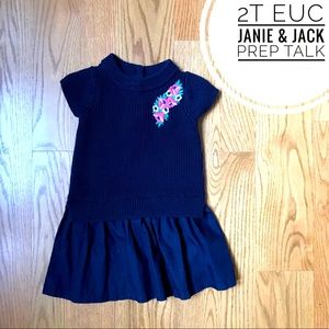 2T Janie & Jack Prep Talk Sweater Dress - EUC